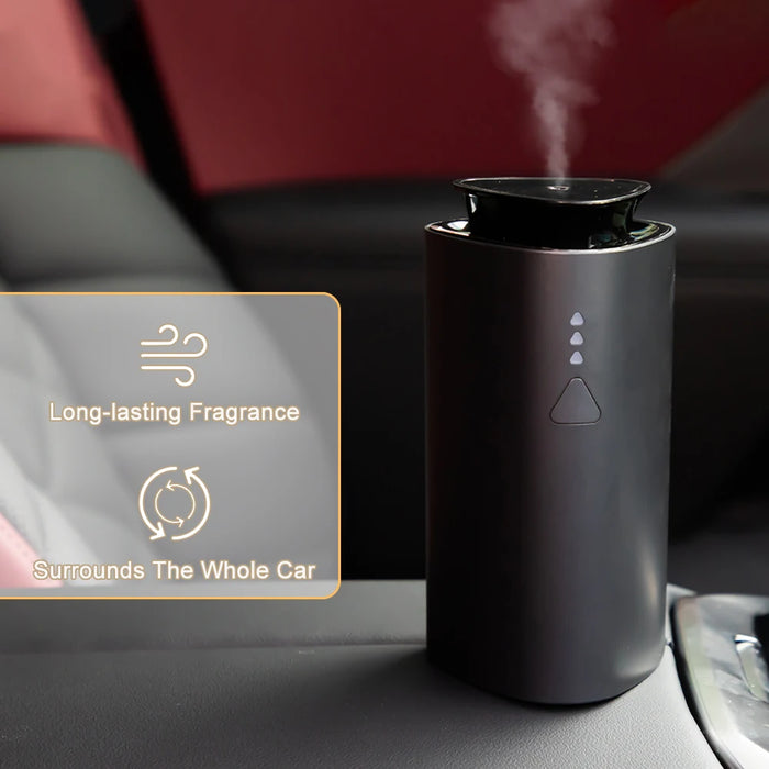 Portable Rechargeable Car & Home Aroma Diffuser Black, Long Lasting Fragrance & Low Noise