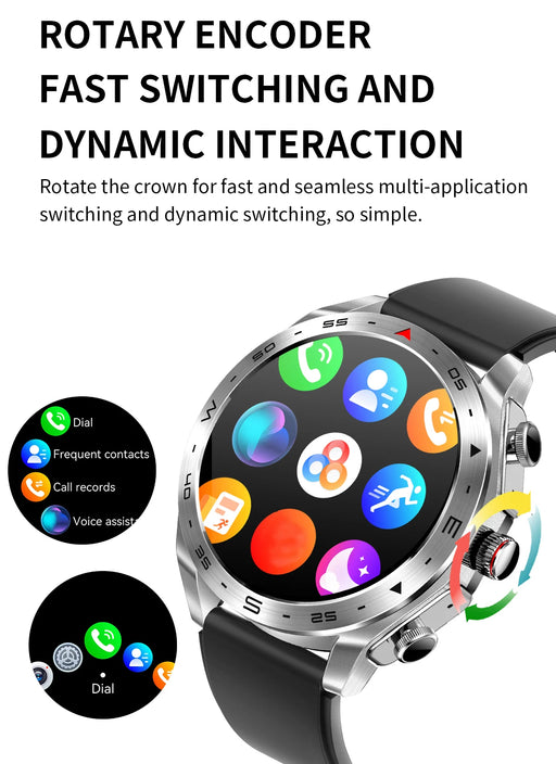 Advanced smartwatch with high-fidelity wireless earphones, Bluetooth call function, message notifications, and music control
