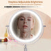 Stepless Dimming Control LED Light Makeup Mirror