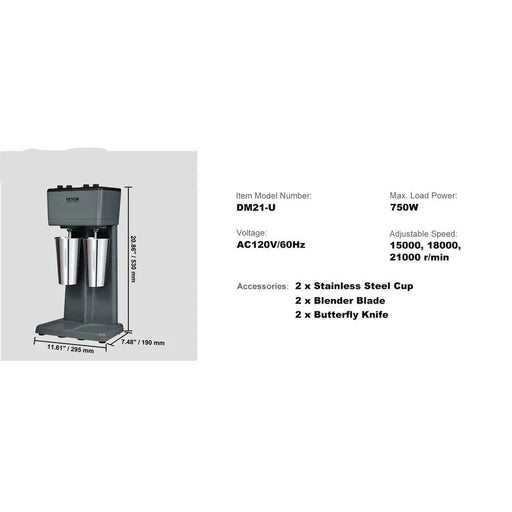 Stainless Steel Milkshake Maker with Premium Material and Effortless Operation