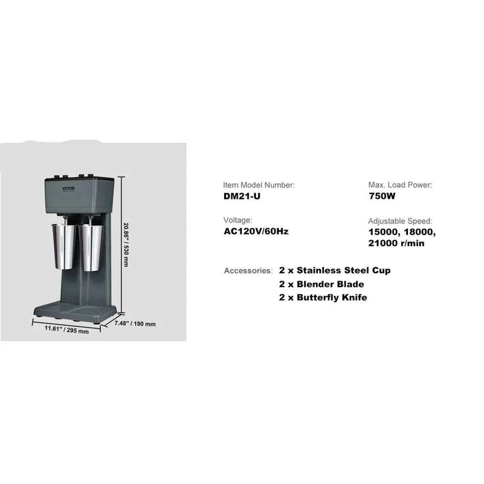 Stainless Steel Milkshake Maker with Premium Material and Effortless Operation
