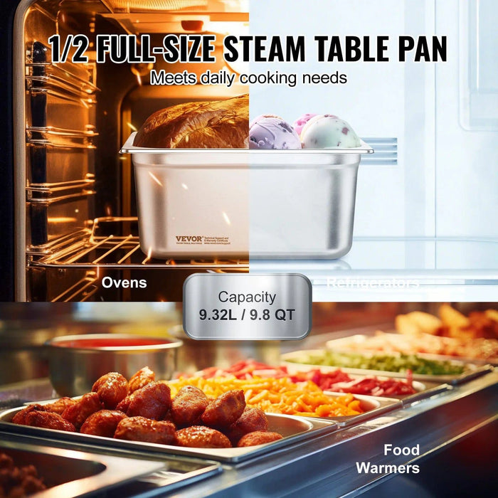  Temperature Resistant Steam Table Pans for Hot and Cold Foods 