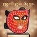 LED Light Therapy Mask Red Infrared Flexible Silicone 4-Color Anti-Aging Black - Red light therapy mask with flexible silicone and 4-color LED lights for anti-aging treatment