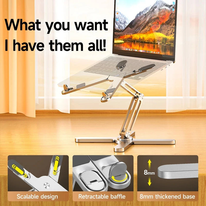 Compact and portable laptop stand with universal compatibility