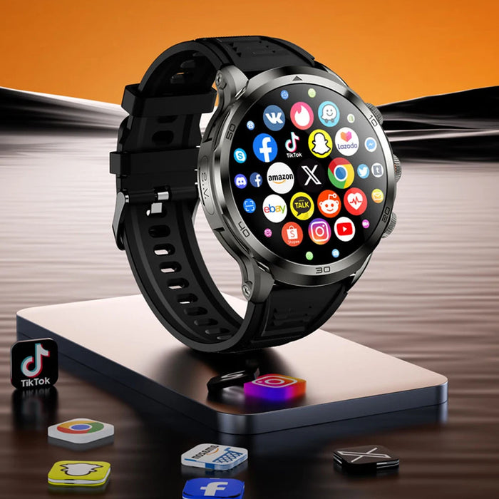 4G SIM Android Smartwatch with HD Camera & Extra Power Bank