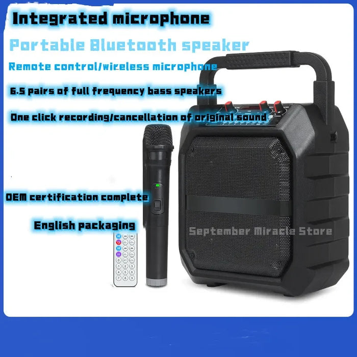 80W Portable Bluetooth Speaker with Mic and Remote