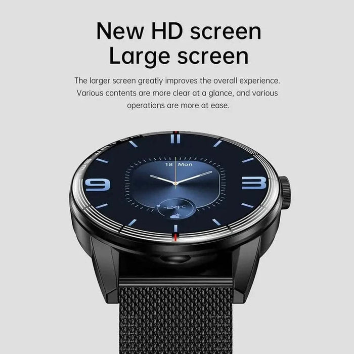 Smart Watch with Earbuds IP67 Waterproof Sports Health Tracker (black steel belt) - FLUXA