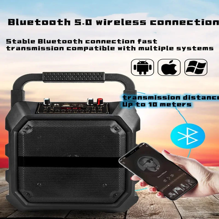 80W Portable Bluetooth Speaker with Mic and Remote