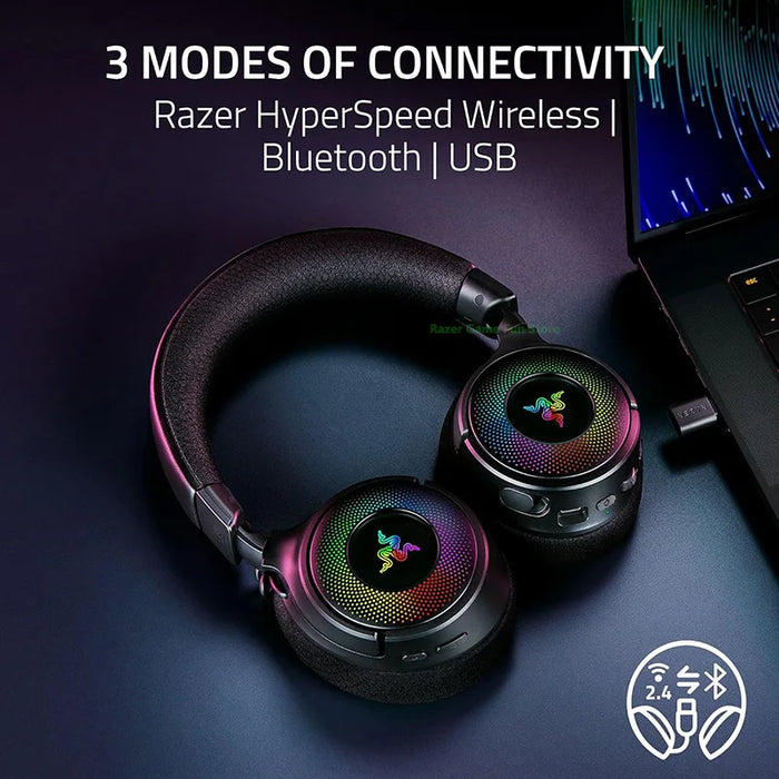 Wireless Gaming Headset Kraken V4 with RGB, 70H Battery, THX Audio