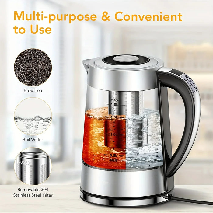 1.8L Electric Kettle with 12 Temps and 24H Keep Warm