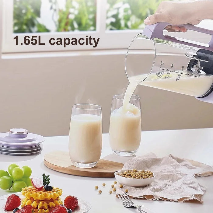 1.65L Portable Soy Milk Maker with Auto Heating & Mixing White