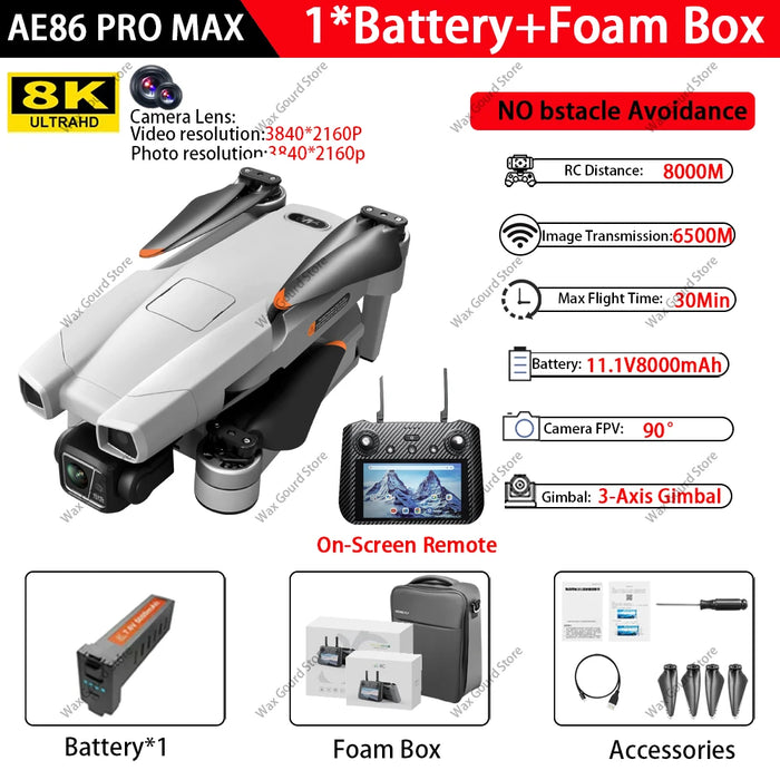 Brushless 8K Camera Drone with FPV and Obstacle Avoidance