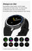 Black leather strap 143 inch AMOLED smartwatch with Bluetooth call and heart rate tracker