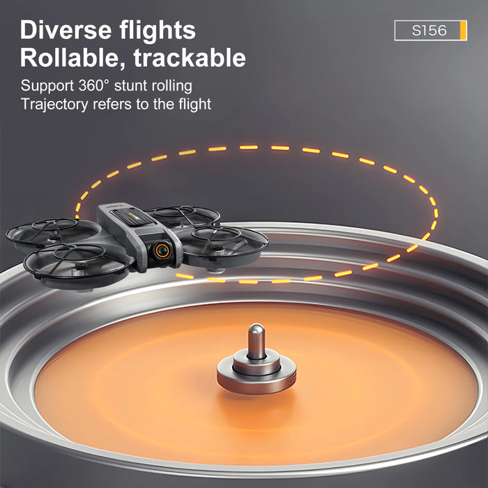 Foldable 8K Drone with Display and 3 Batteries Gray