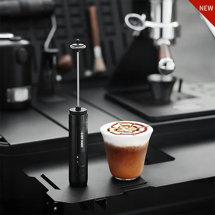 Black Milk Frother, Electric, Portable Barista Kitchen Tool