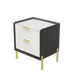 Modern white bedside table with drawers for stylish bedroom storage