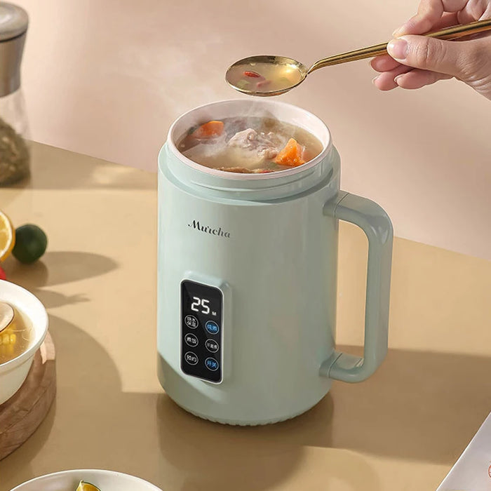 1000ml Mini Slow Cooker for Soup, Porridge & Travel
