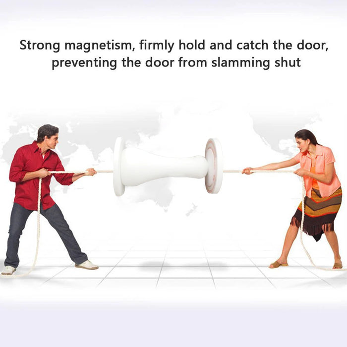 Strong Magnetic Door Stopper White