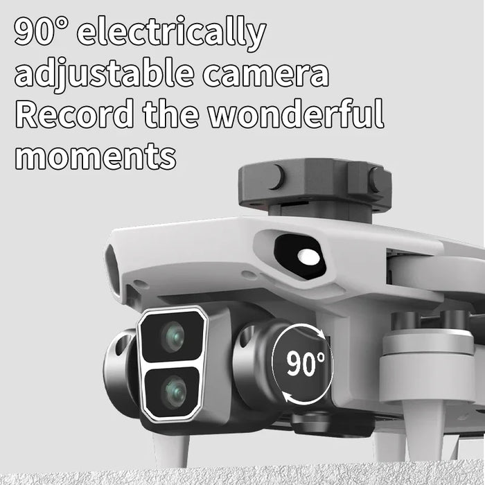 Portable Brushless Drone with 8K Camera, GPS Follow, and 30 Min Flight Time White