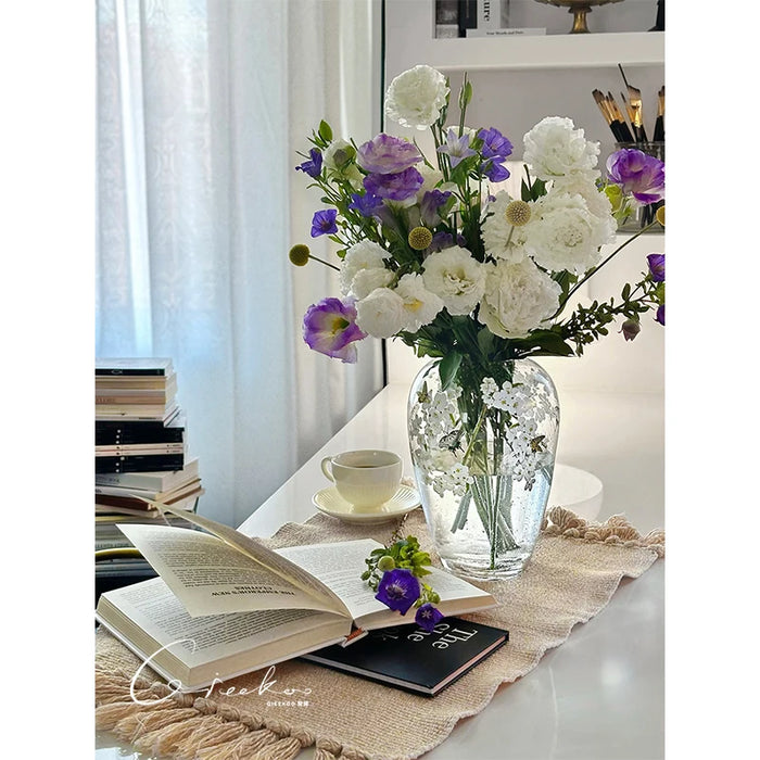 Luxury Glass Vase for Office or Living Room Decor 25x17x10cm