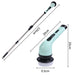 Electric spin scrubber brush with 9 heads for deep cleaning in kitchen and bathroom