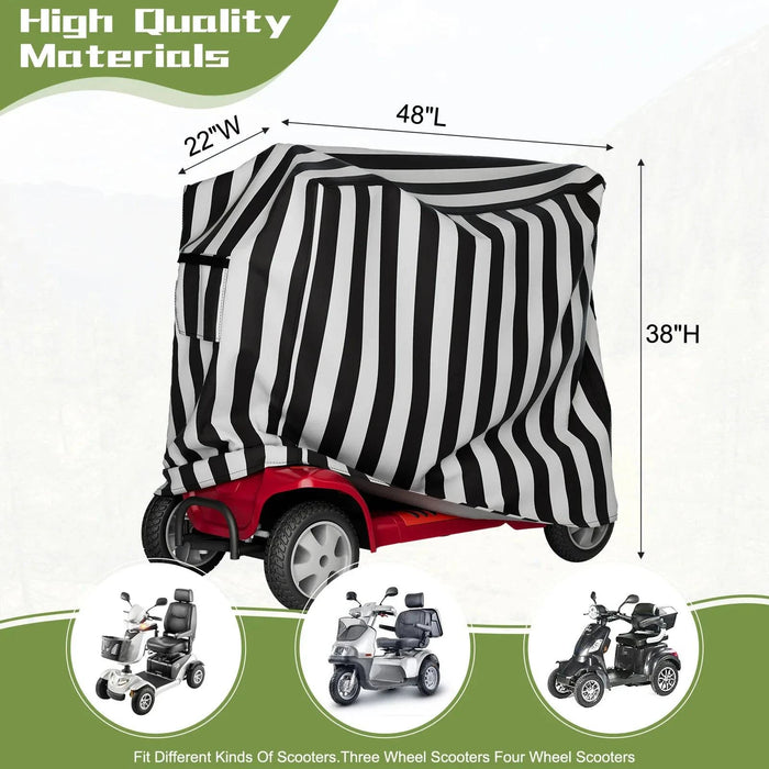 Waterproof and sun protective black motorcycle cover with 230cm length