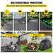 Motorcycle Cover fits motorcycles up to 270 cm in length, 105 cm in width, and 155 cm in height