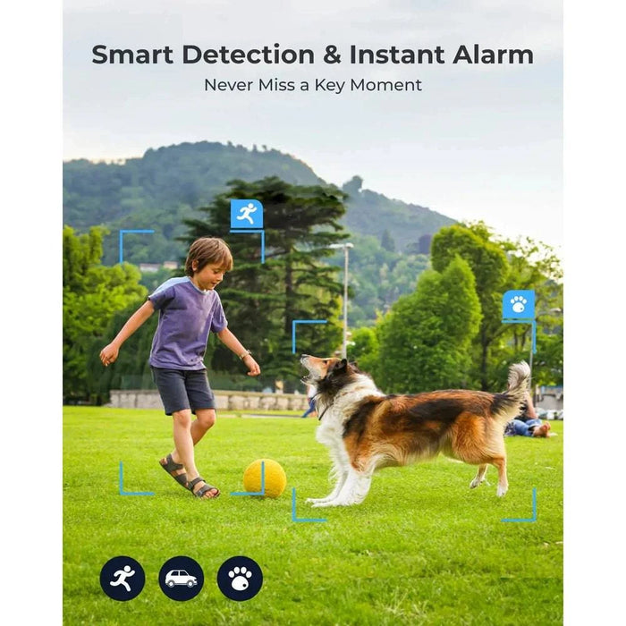 Solar-powered wireless camera with fast and stable dual-band WiFi and local storage options