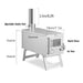 Camping tent stove portable ultralight stainless steel foldable wood burner with glass windows outdoor heater