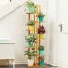 Efficient multi-tier structure for organized display of plants and decorations