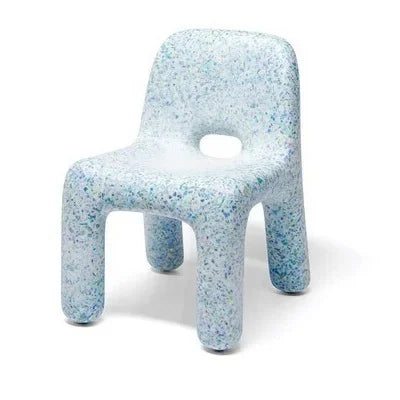 Modern Plastic Dining Chair Low 23cm Backrest, Compact 38x37x50cm, Nordic Minimalist Style