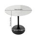 78cm Round Kitchen Dining Table with Sintered Stone Top and Pedestal Base in White and Black