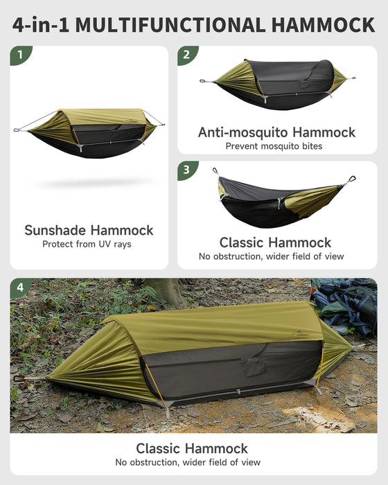 Outdoor Travel Hammock with Removable Canopy
