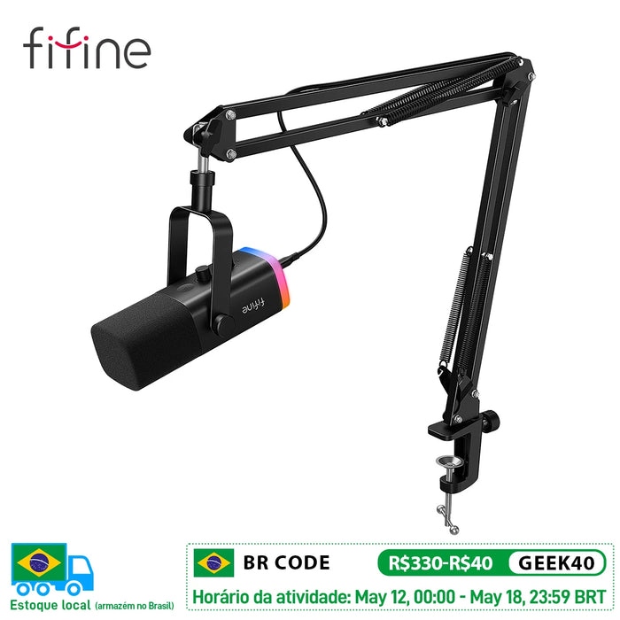 Studio Mic Set with Adjustable Arm, RGB Lights & USB/XLR - AM8TP