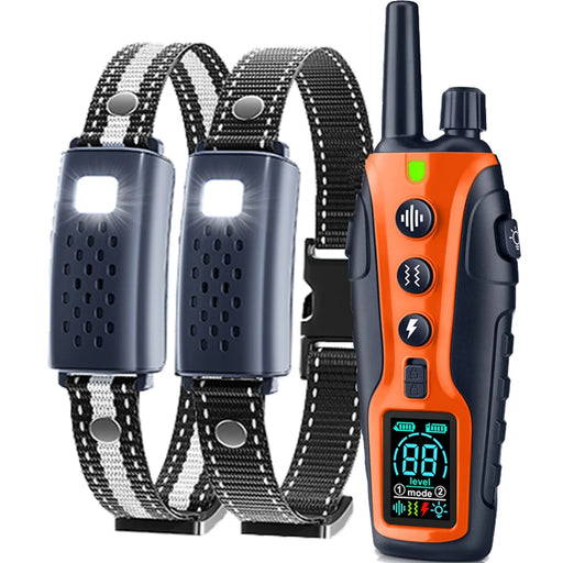 Remote-controlled dog training collar with extended 1000m range