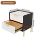 Modern Bedside Table with Drawers and White Storage for Bedroom Decor