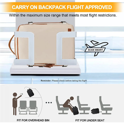 Spacious Carry-On Backpack with USB Charging Port and Multiple Compartments