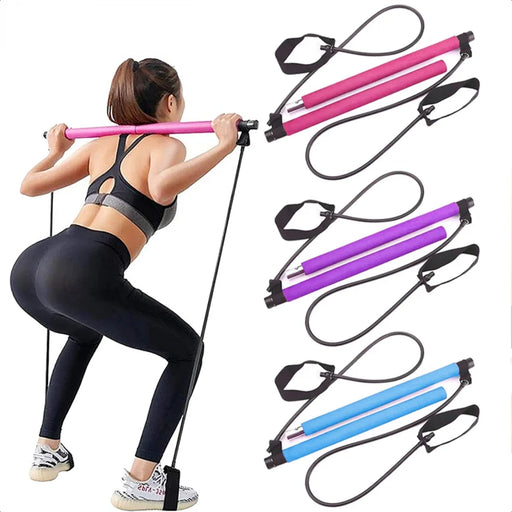 Durable elastic rope in stylish pink color for versatile exercises