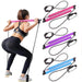 Durable elastic rope in stylish pink color for versatile exercises