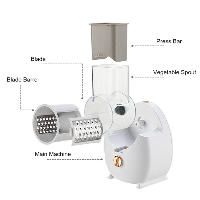 Electric Vegetable & Fruit Slicer with ABS + PP Material