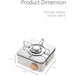 Camping Mini Gas Stove Khaki 2800W Portable Butane Burner with Carrying Bag