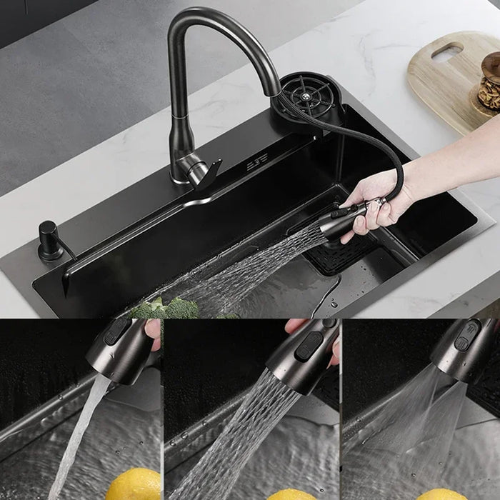 Stainless Steel Single Bowl Sink, 60x45cm with Faucet