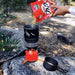  Package contents include camping pot, bowl, gas burner, igniter, metal holder, and needle