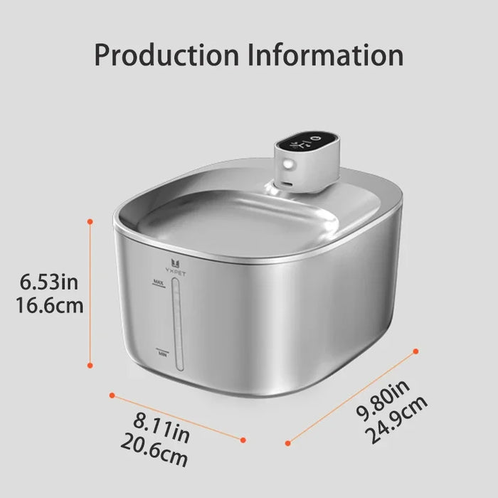 Stainless Steel Smart Pet Water Dispenser – 4L Capacity