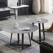 Set of 2 modern marble nesting coffee tables with sintered stone end table