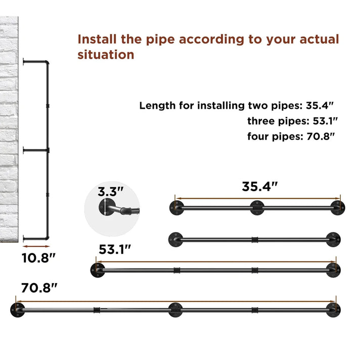Adjustable length from 90cm to 135cm, up to 180cm