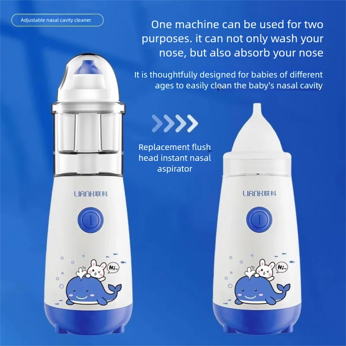 Rechargeable Electric Nasal Irrigator and aspiratorsPulse Nose Washing Adjustable for Children Adult Rhinitis Nasal Congestion