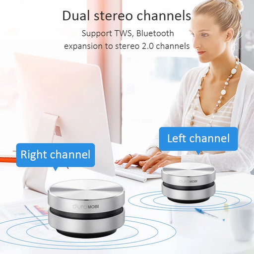 Red bone conduction Bluetooth speaker with TWS stereo connectivity