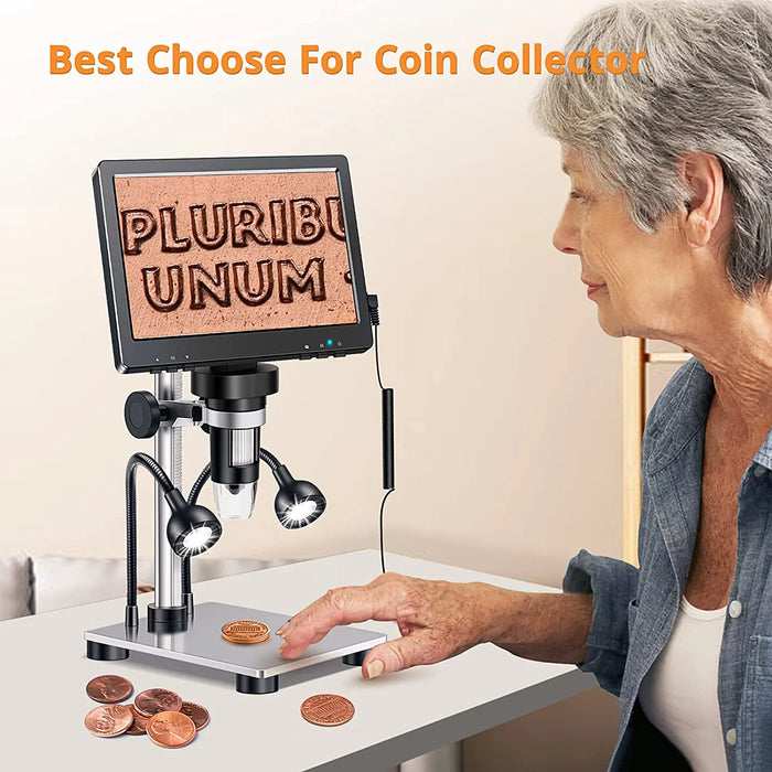 High-definition USB digital microscope with powerful magnification and easy connectivity
