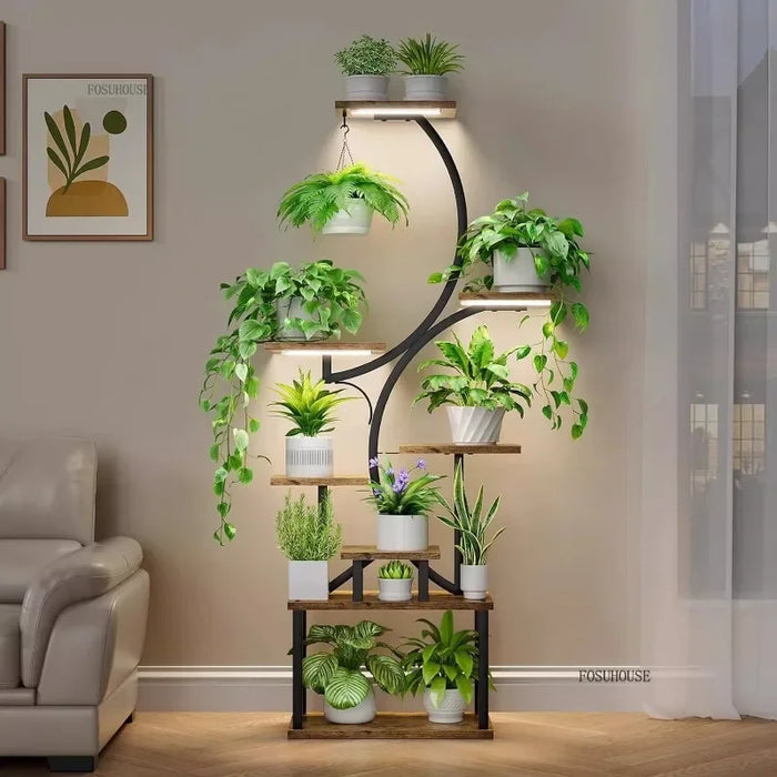 Tiered Iron Flower Pot Rack, Decorative Plant Display